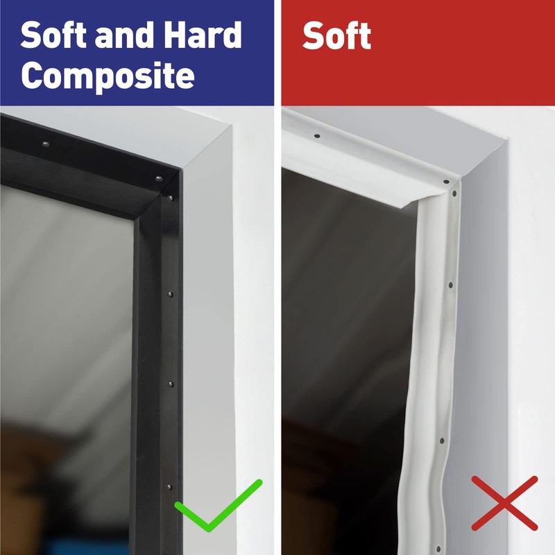 FOSLUOC Garage Door Seal Top and Sides Seal Strip Black