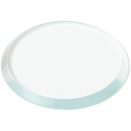 Plymor 1.5" Round, 3mm Thick Beveled Clear Glass Circle, Pack of 24