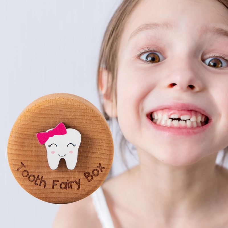 Malihome Tooth Fairy Box for Girls and Boys Wooden Cute