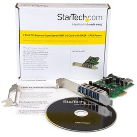 7 Port PCI Express USB 3.0 Card - Standard & Low-Profile - SATA Power - UASP Support - 1 Internal & 6 External USB 3.0 Ports