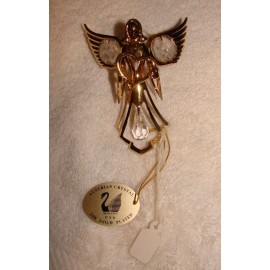 Austrian Crystal Mascot Intl. 24K Gold Plated Sm ANGEL Heart Sun Catcher 1996