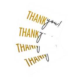 RXBC2011 Gratitude Glow Thank You Cards Gold White and Gold appreciation Pck of 100