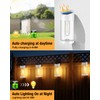 btfarm 10 Pack Solar Fence Lights Outdoor Waterproof LED, Deck
