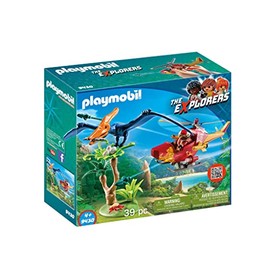 PLAYMOBIL Dinos 9430 Adventure Copter with Pterodactyl, For Children Ages 4+