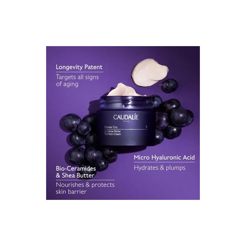 Crema Rica Reparadora De Barrera Cutánea Caudalie Premier