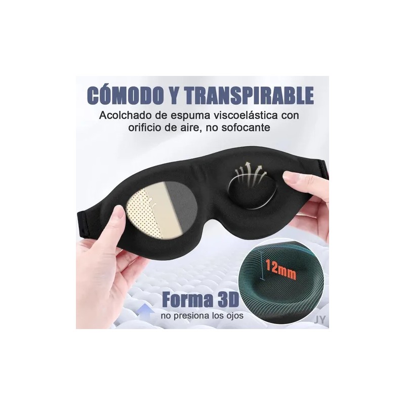 4 Antifaz 3d Dormir Respirable Adjustable Ojos Mascartapone
