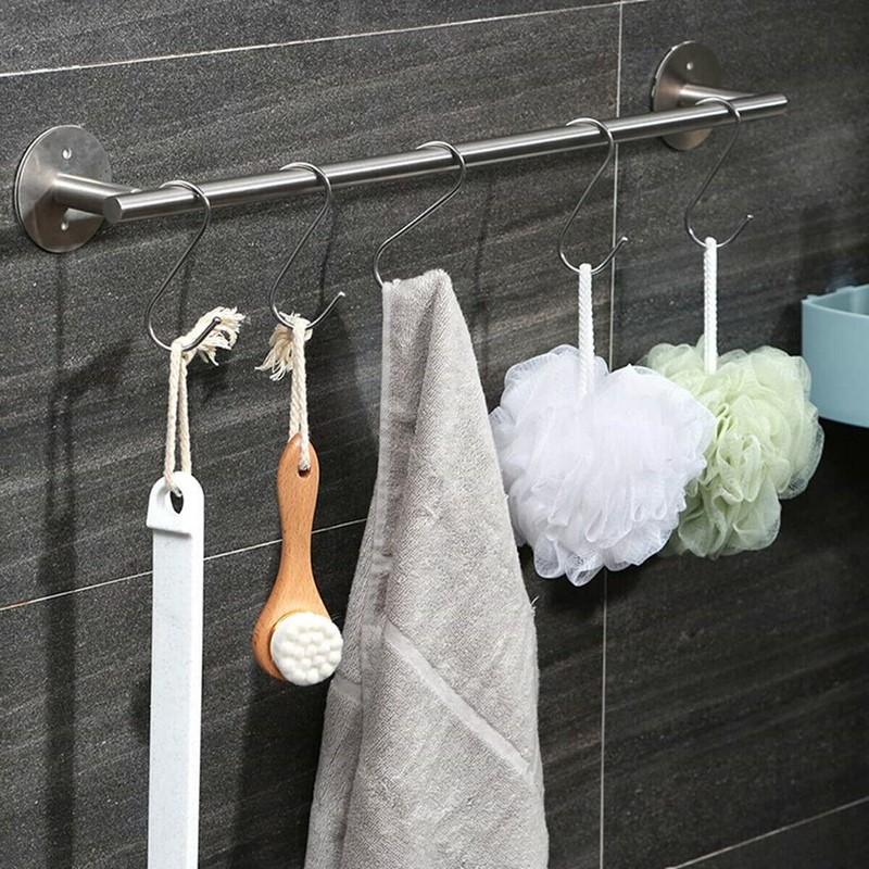 20PCS Steel S Shape Hooks Kitchen Hanger Rack Clothes Hanging