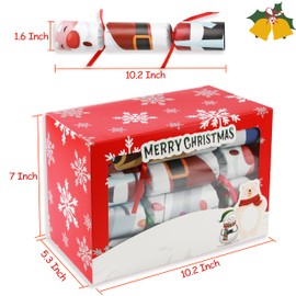 Darnassus 12 Pack Christmas No-snap Party Table Favors, Christmas Themed Holiday Supplies with Party Hat, Joke & Little Gift Inside for Kids Adults Christmas Gift