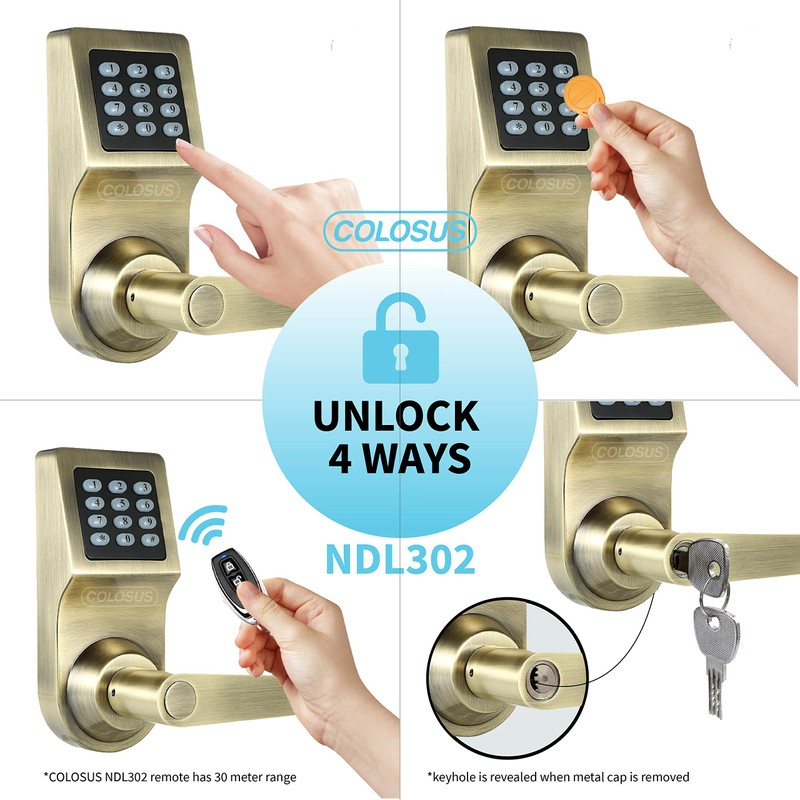 Colosus NDL302 Electronic Digital Keyless Door Lock, Keypad – Smartcode