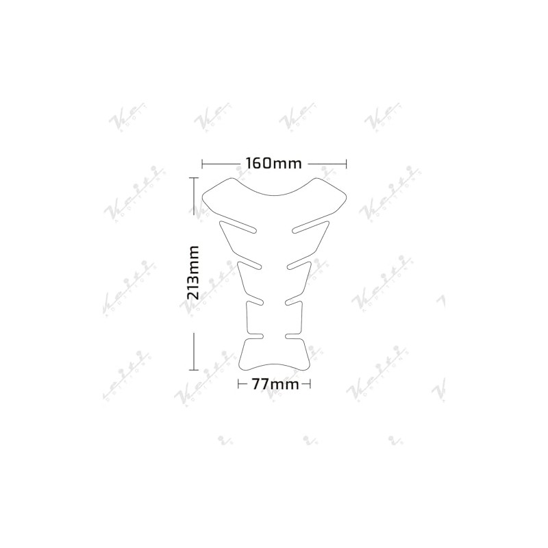 Keiti Motorcycle Tank Pad Rose Visage KT8140