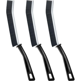 Crevice Cleaning Brush -3 Pcs Hard Bristle Brush，Bathroom Gap Brush，Multifunctional Crevice Cleaning Brush for Household Use, HJ-Black