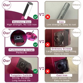 6 Pcs PVC Pipe Reamer Kit With 3/4 inch, 1 inch, 1-1/2inch, 2inch, 3inch, 4inch, 2 Carbide Inserts, PVC Fitting Saver, Plumbing tools, Aluminum Socket Saver for SCH40 Pipe Fitting