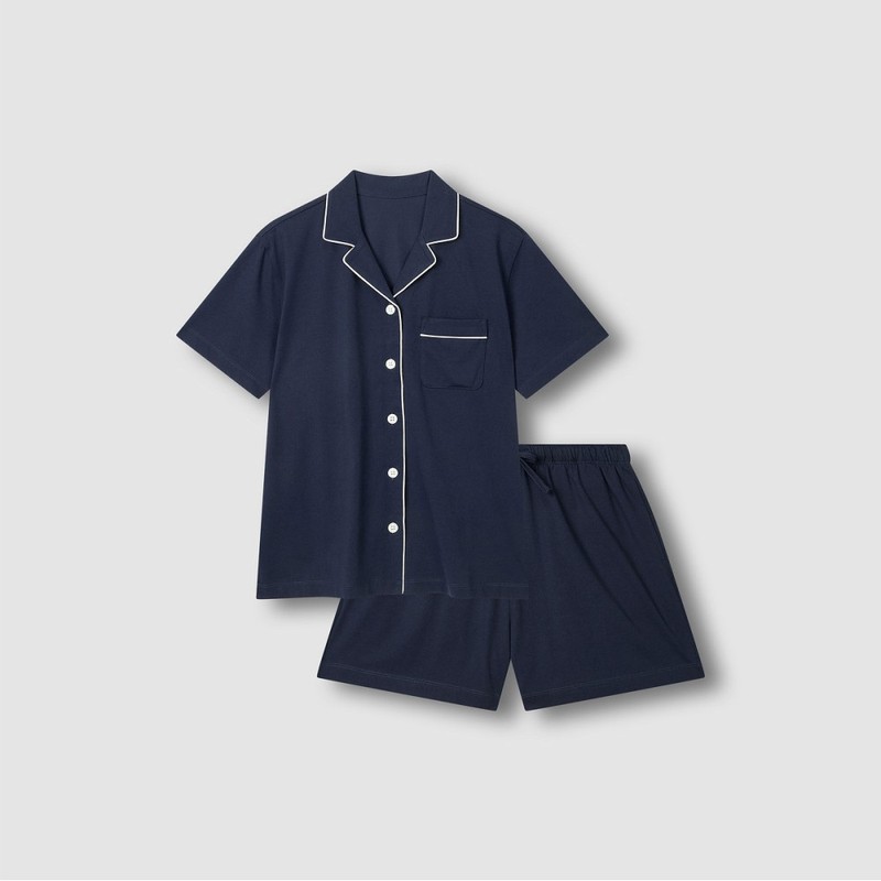 JAJU [JAJU] JAJU AIR Cotton 3/4 Sleeve Pajama Set (Choose