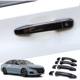 For Honda Accord 10th Generation 2018-2022 Car GLOSS BLACK Door Handle Covers