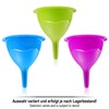 COM-FOUR® 9-Piece Funnel Set in 3 Sizes - Diverter with