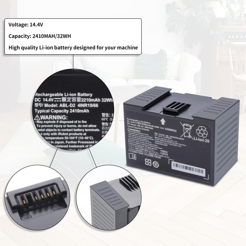ABL-D2 Battery Compatible for iRobot Roomba j7 i4 i8, j7