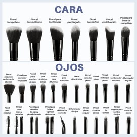 Lukovee Set de Brochas para Maquillaje Profesional, 56 Piezas Brochas de Maquillaje Kabuki Sintético Premium con Esponjas y Neceser, Brochas de Base Multifuncional para Maquillar Ojos Mejillas Rostro