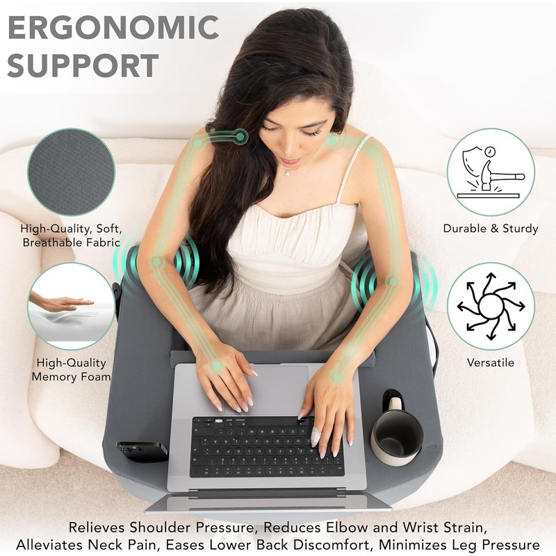 Reading Pillow for Gaming – Extra Large Lap Desk &