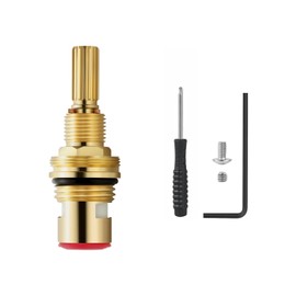 Brass 1-002 Ceramic Valve Cartridge, Compatible With Brass 1001 Ceramic Hot Cartridge, Brass Construction (Brass 1-002)