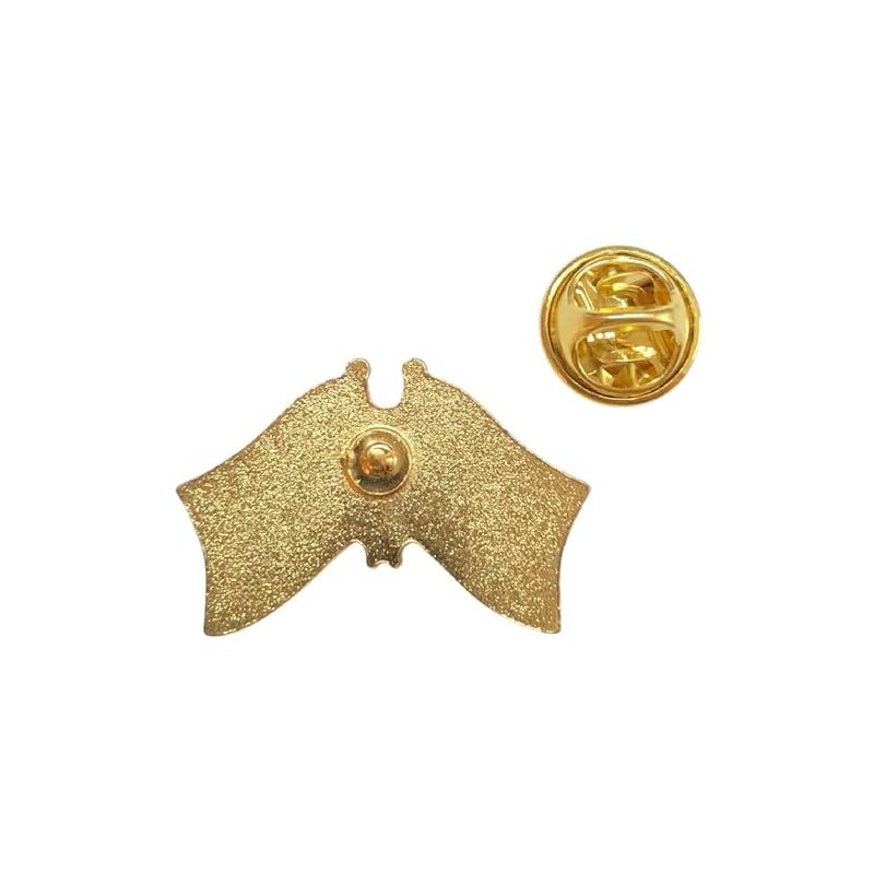 National Country Flag & US Crossed Double Flag Lapel Pins,