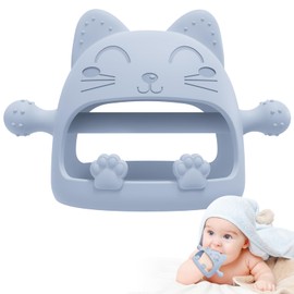 Baby Teething Toys for Babies 0-6 Months-Baby Teether,Anti-Drop Silicone Mitten Teething Toy for Soothing Sore Gums,Teething Pacifier,Baby Toys 6 to 12 Months-Ideal Baby Travel Essentials for Moms