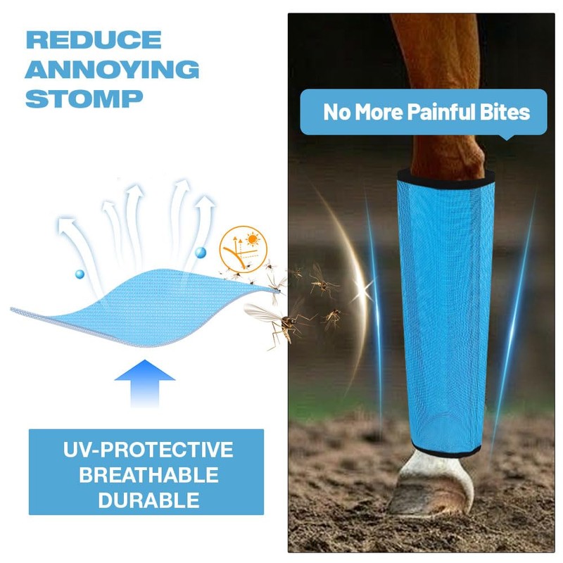 AccompMe Horse Fly Boots Loose Fitting UV-Protective Fly Leggings Breathable