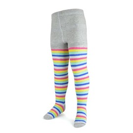 A2Z 4 Kids Girls Cotton Rich Tights Striped Comfortable Stretchy - Tights AZ938 Grey 2-3