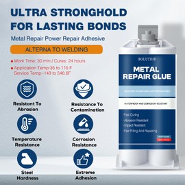 2Pcs Metal Repair Glue, 1.69oz /0.85oz 2 Part Liquid Metal Welding Epoxy Glue, Heavy Duty Epoxy Welding, High Temperature Resistant Casting Repair, Adhesive Paste