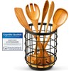 HIKITCHEN® - Bamboo Kitchen Utensil Holder | High Quality Kitchen