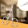 AOMIG Cuticle Scissors, Stainless Curved Blade Nail Scissors, Eyebrow Scissors