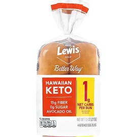 Pan Hot Dog Lewis Better Way Keto Hawaiano 123g                                                                                                       