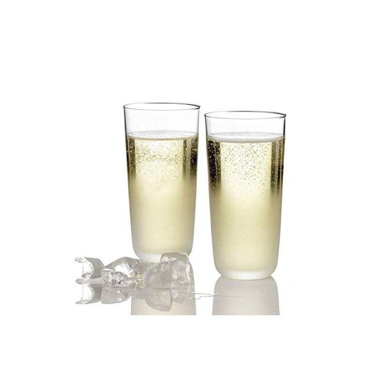 Stelton Frost Glas no. 2, 2 stck. Wassergläser, Edelstahl, transparent,