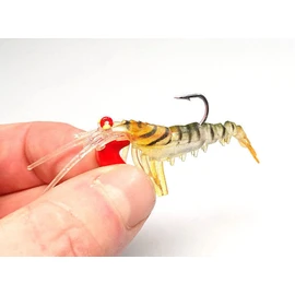 Manic 3D Shrimp Jump Back Jig 50mm 7g Weedless Pike Bass Salmon Soft Bait GOLD HEAD SHRIMP