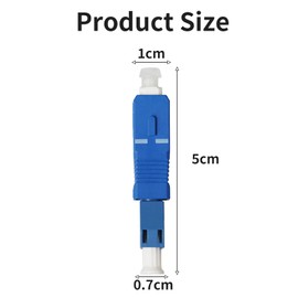 NineSSJLY Fiber Optic Adapter - 2 Pack SC Male to LC Coupler Converter for FritzBox, Modem & Junction Box, Compatible with LC/SC APC