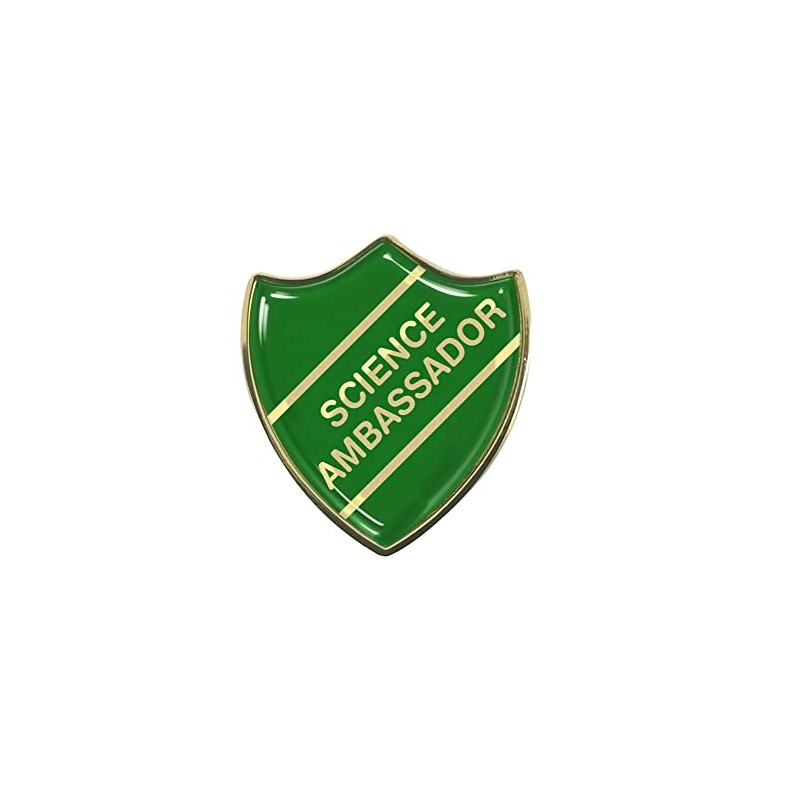 Capricornone Science Ambassador Gel Domed Green School Shield Badge