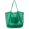 HOXIS Mesh Beach Tote Womens Shoulder Handbag, Green, Large