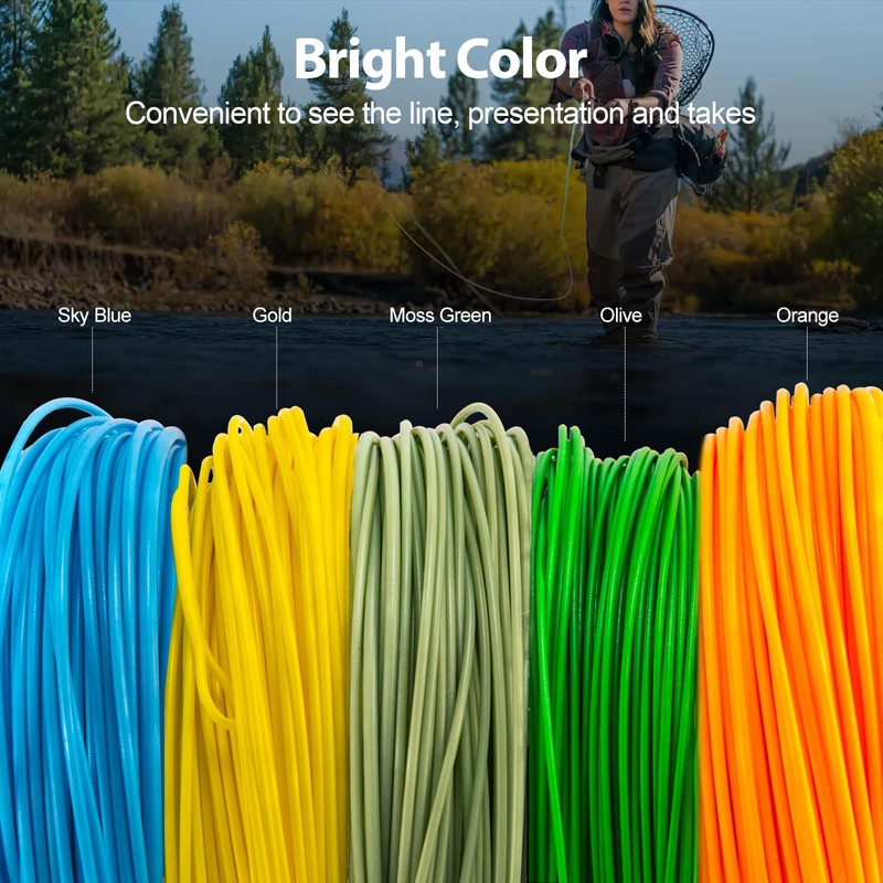 Goture Fly Line Floating with 2 Welded Loops, Weight Forward