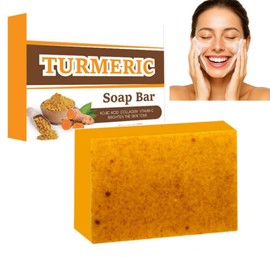 Turmeric & Kojic Acid Soap Bar – Natural Moisturizing Cleanser for Smooth Skin, Gentle Face & Body Wash with Botanical Ingredients, Suitable for All Skin Types, Nourishing Daily Skincare Bar (1pc)