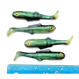 ALL AMERICAN Tournament Quality Soft Plastic Baits 8ct BLUEGILL 4" SWIMBAITS Paddle Tail Minnow Bass Fishing Baits Saltwater Lures