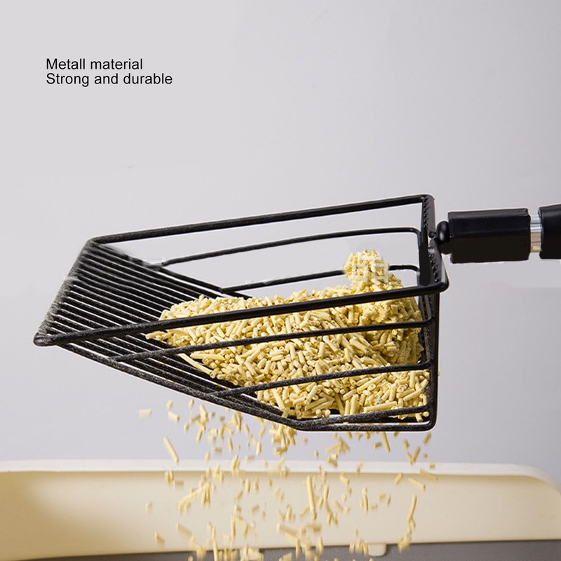 Extendable Cat Litter Scoop Lightweight Versatile Fine Screen Long Handle