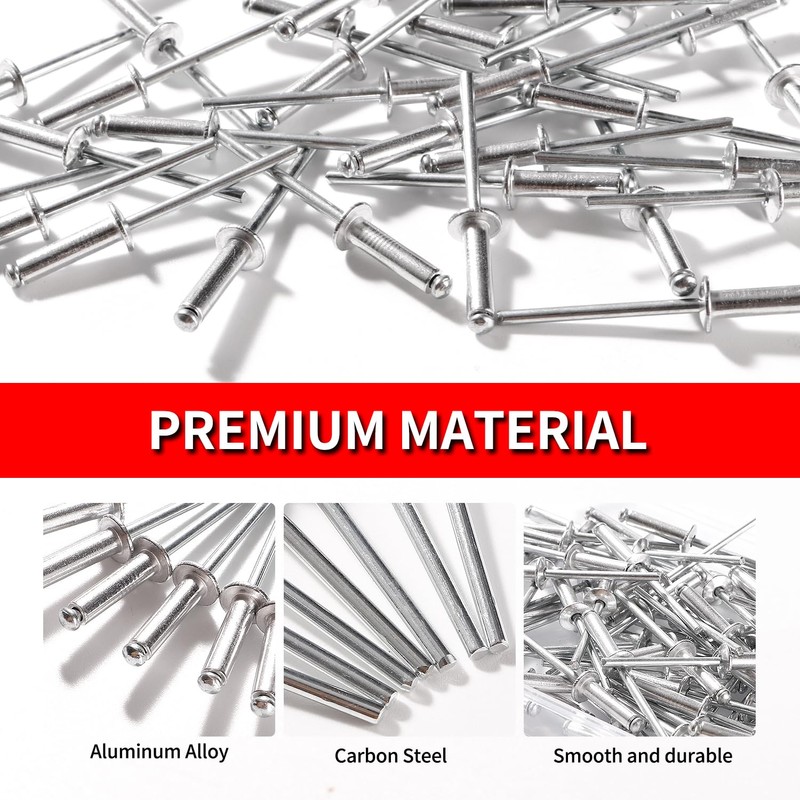 YIXISI 90 PCS M4x16 mm Dome Blind Rivet, Metal Rivets