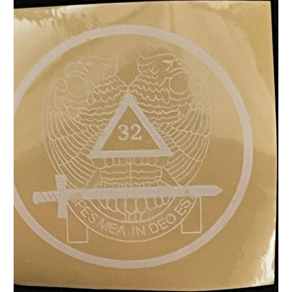 Set of 2 Masonic Tail Light Stickers Scottish Rite 32nd
