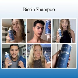 Maple Holistics Biotin Shampoo for Hair Growth B-Complex Formula for Hair Loss Removes DHT for Thicker Fuller Hair Anti Dandruff Formula with Zinc Tea
