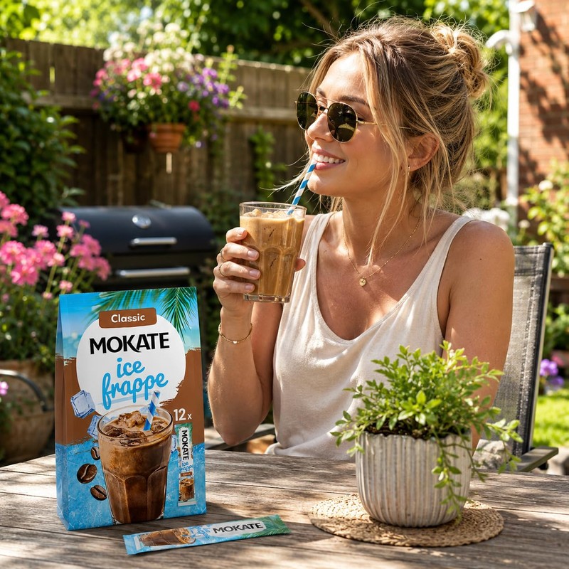24 x Mokate Ice Frappe Instant Coffee Sachets. 2 x