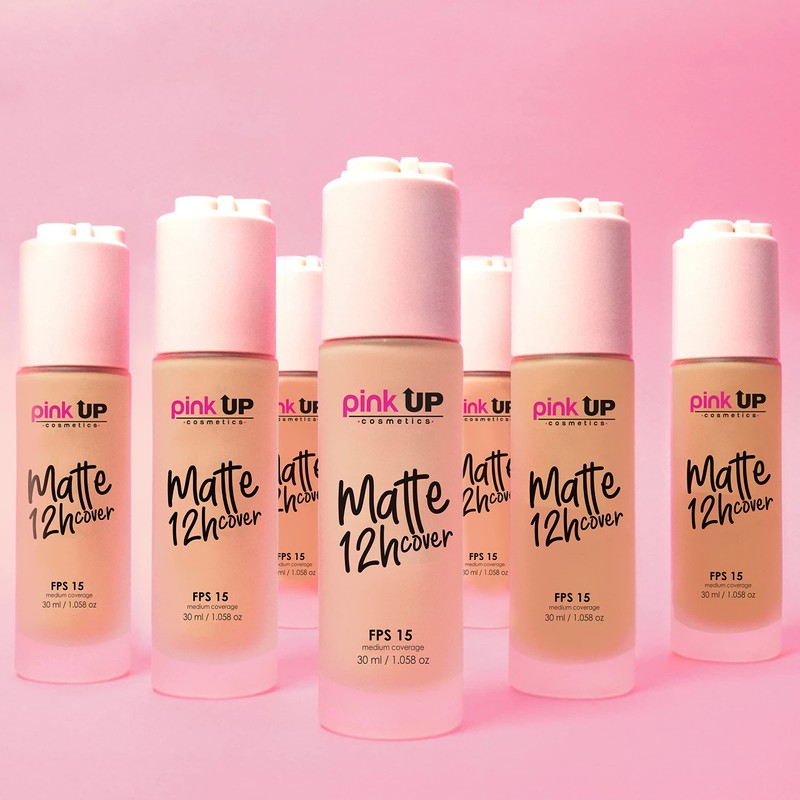PINK UP, Matte cover, Maquillaje Líquido, De Larga Duración, Acabado