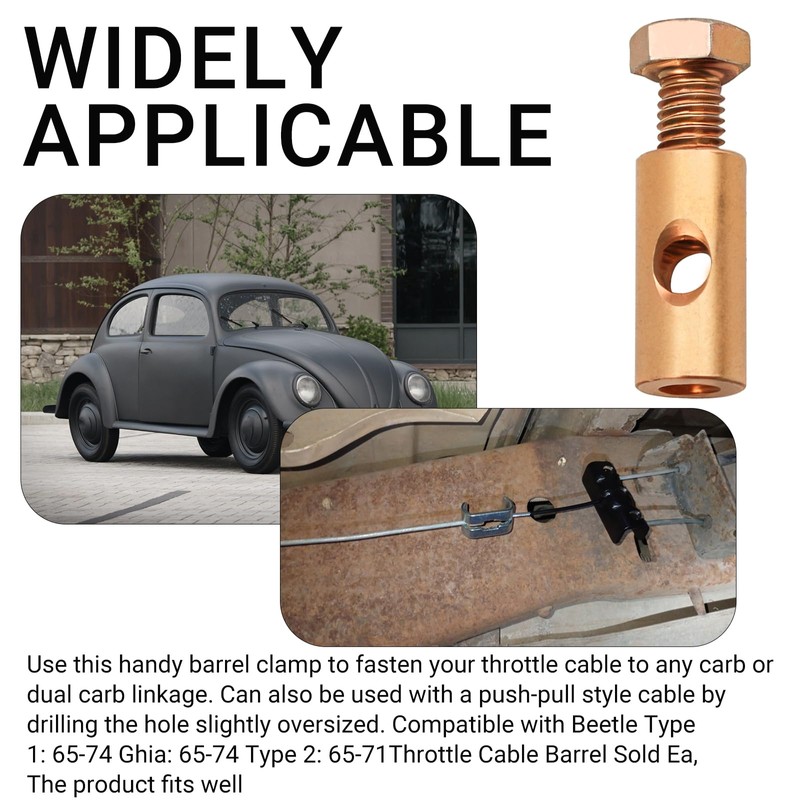 Throttle Cable Barrel Compatible with VW Beetle Type 1 (65-74),