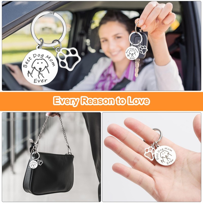 ZMDMAH Schlüsselanhänger für Hunde Mutter, Schlüsselanhänger Lustig Schlüsselanhänger Hund Hundemama
