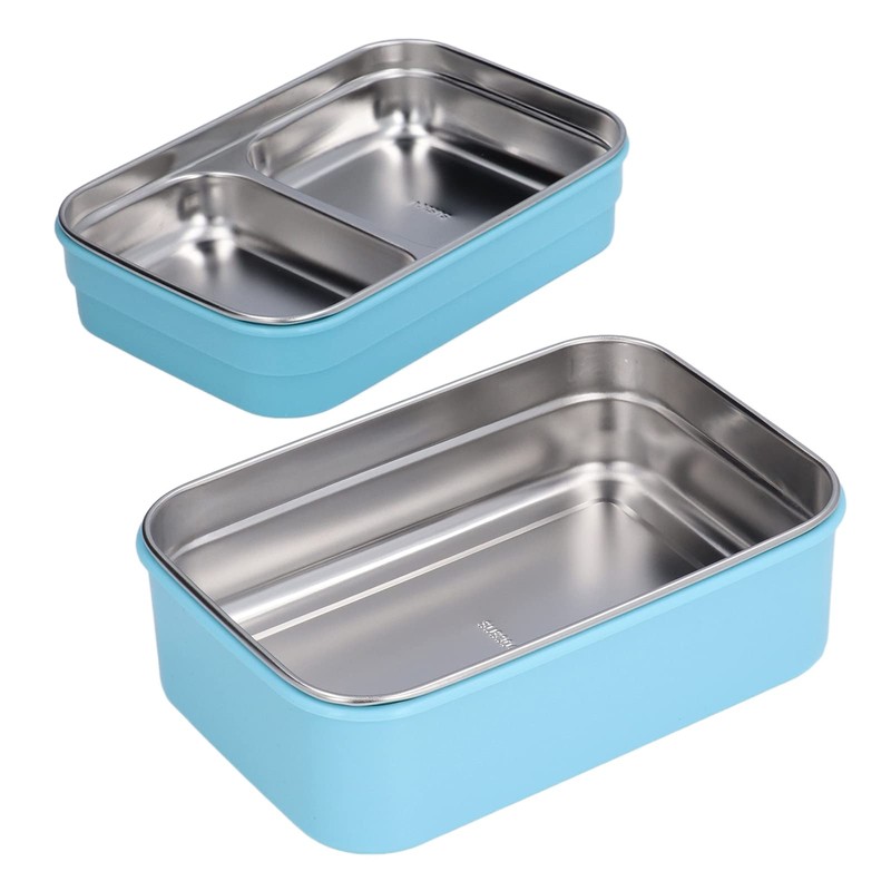 304 Stainless Steel Double Layer Insulated Lunch Box with Compartment