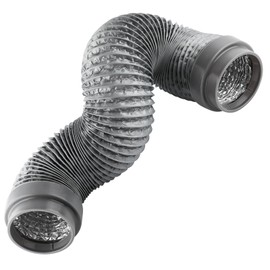 5FT Dryer Vent Hose 4 Inch, Heavy Duty 5-Layer Flexible Aluminum Dryer Duct with Rubber Seal Connectors, Universal Heat Resistant Dryer Exhaust Hose for Tight Spaces, Easy-Install Dryer Vent Kit
