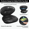JOSTZHXIN Home Rolling Stool, PU Leather Rolling Chair with Back,